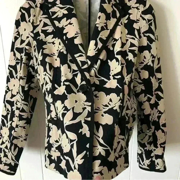 Liz Claiborne Lightweight Floral Printed Cotton Jacket Size 12 P - Picture 5 of 12